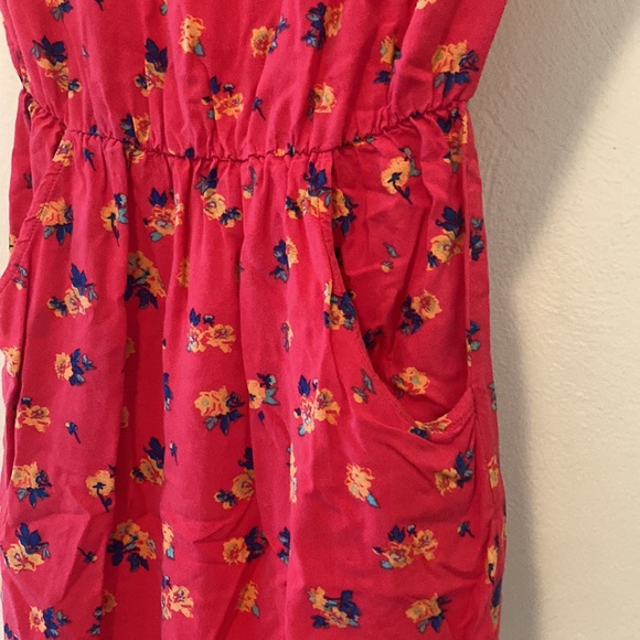 Floral Pink Sundress with Pockets - Picture 3 of 5